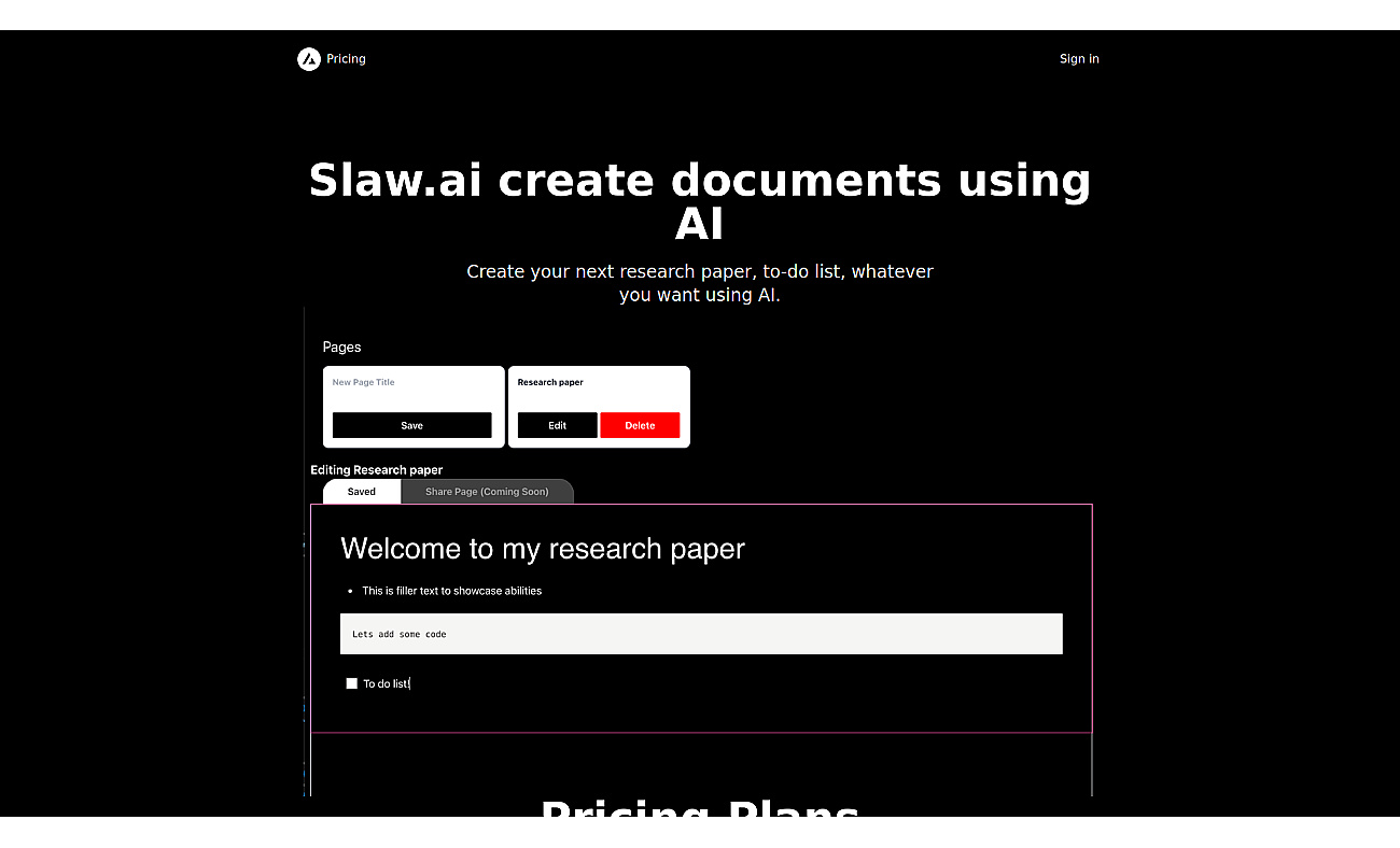 Slaw screenshot