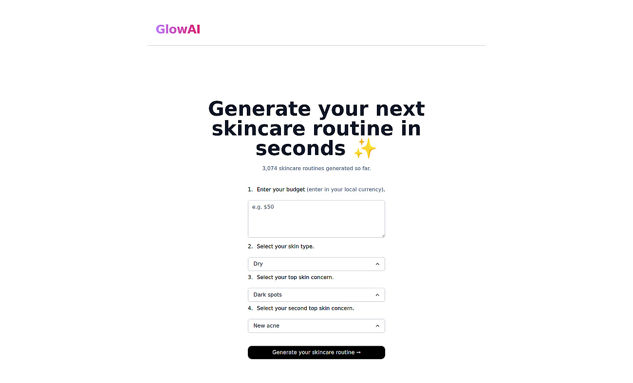 GlowAI screenshot