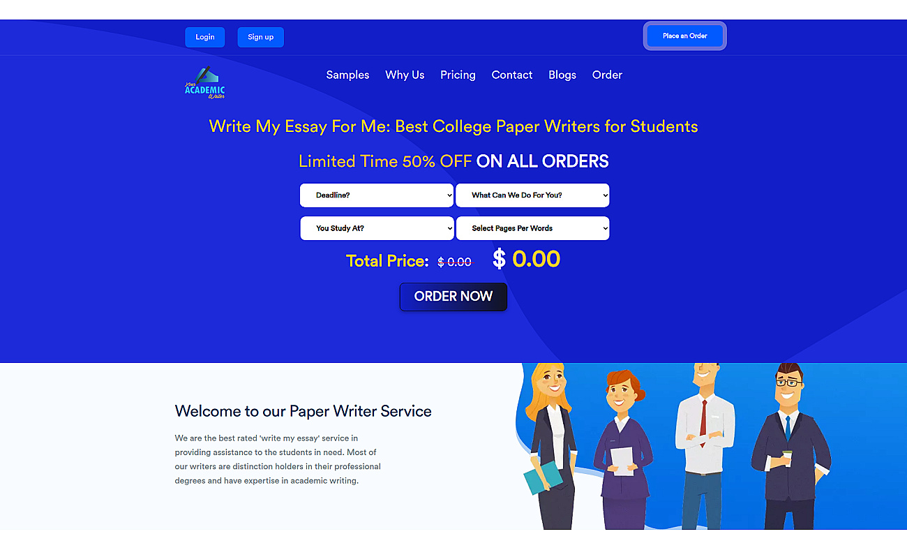 Your academic writer screenshot
