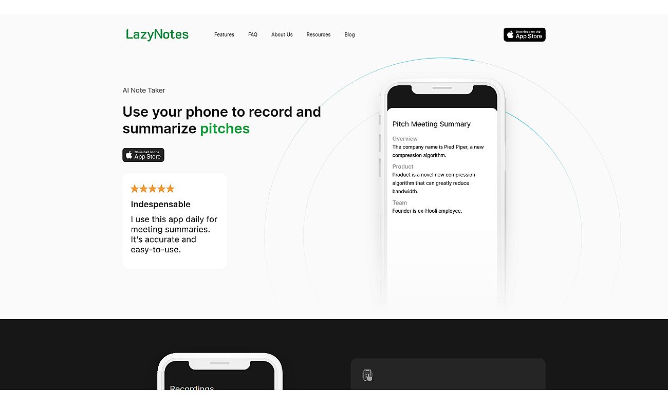 LazyNotes screenshot