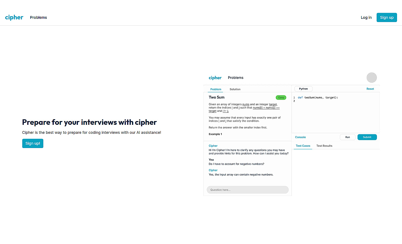 Cipher screenshot