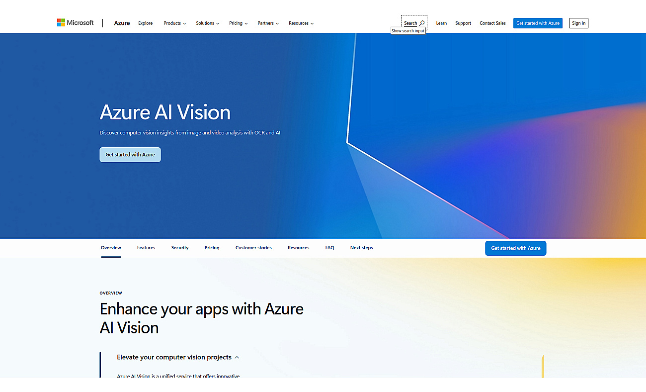 Microsoft Face API screenshot