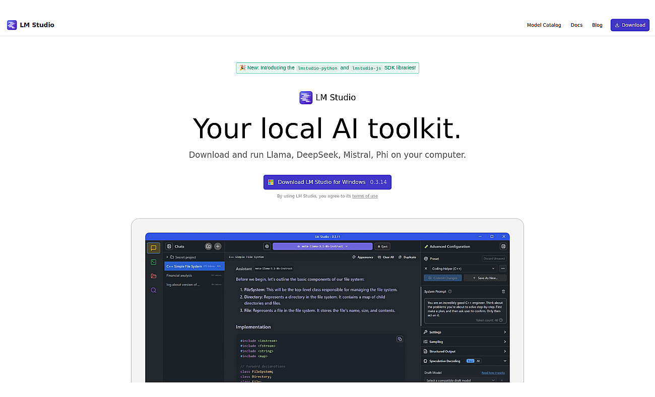 LMStudio screenshot