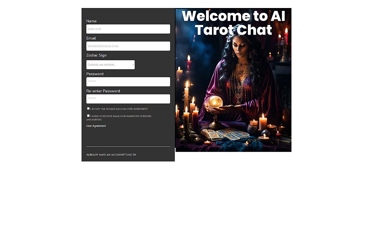 AI Tarot Chat screenshot