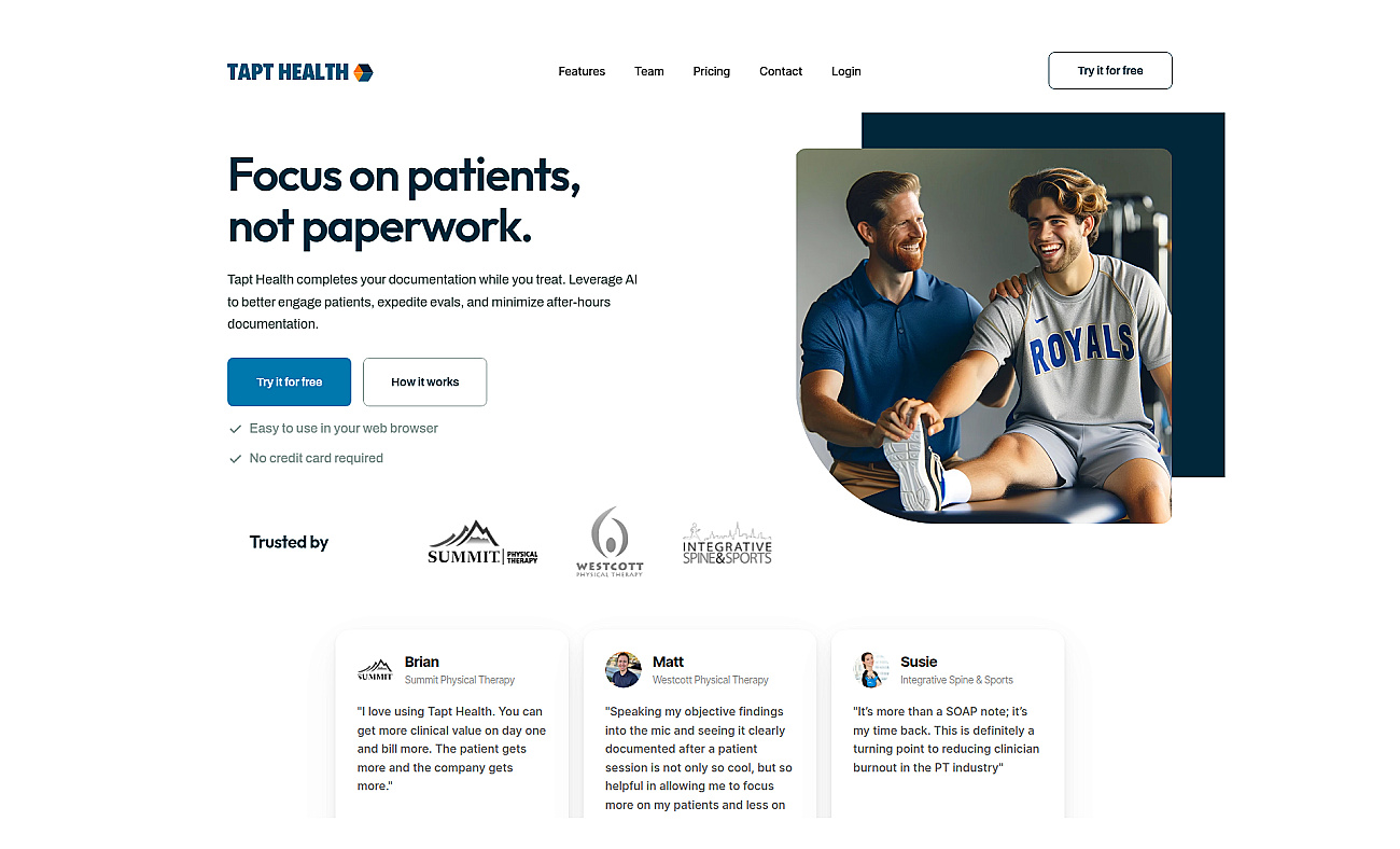 Tapt Health screenshot