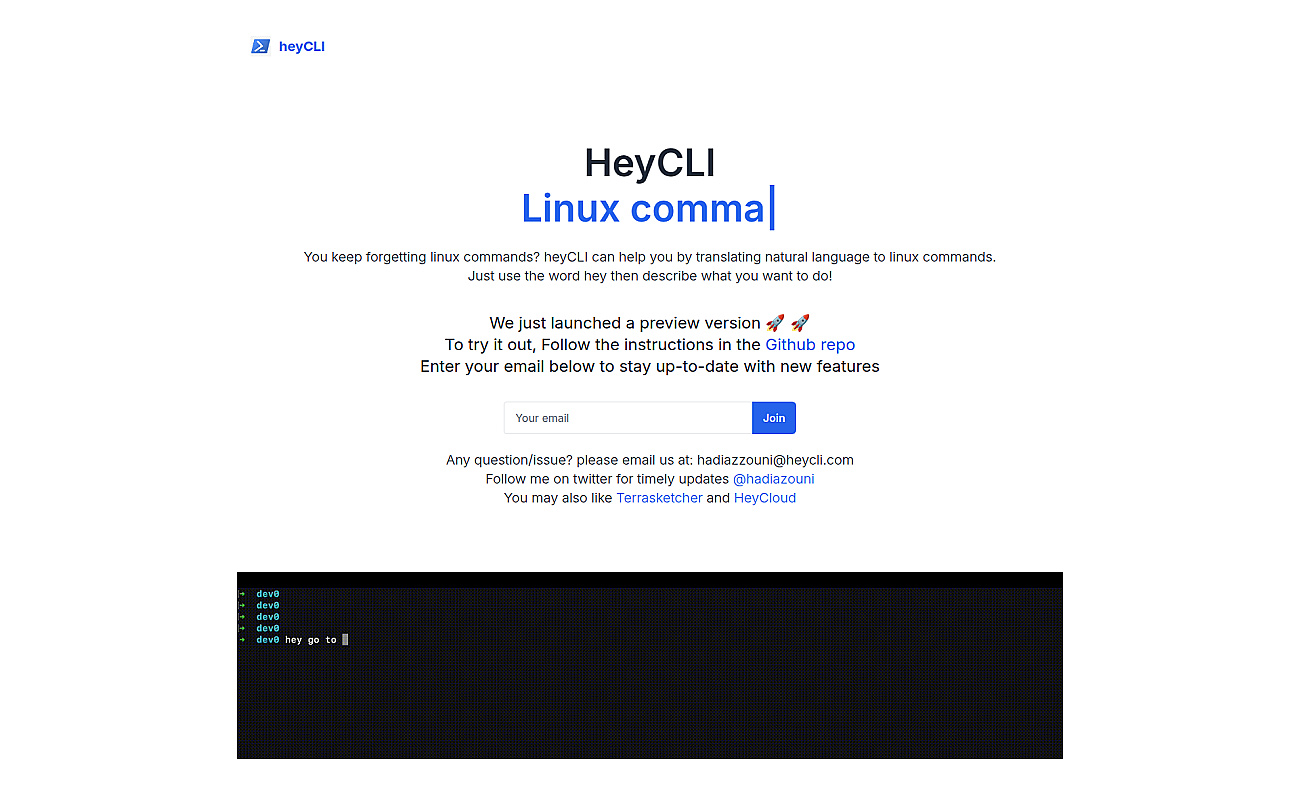 heyCLI screenshot