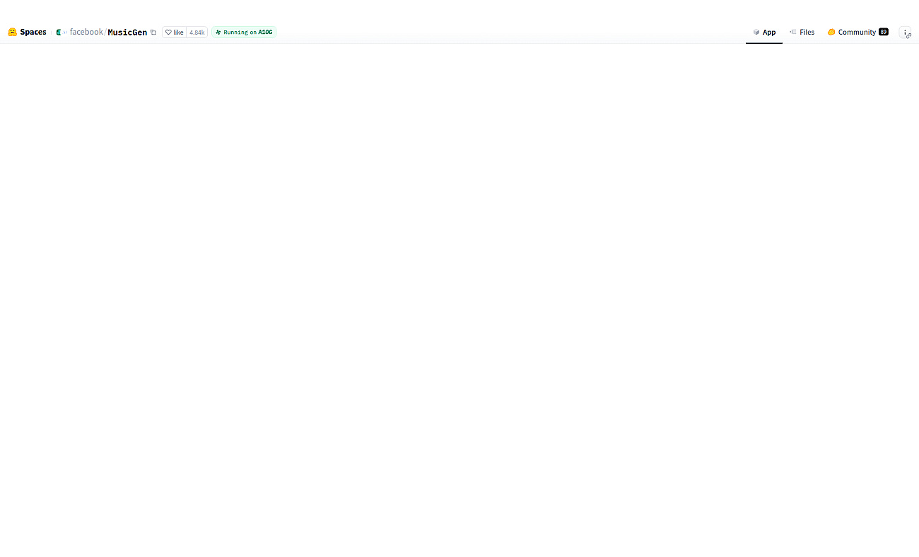 MusicGen screenshot