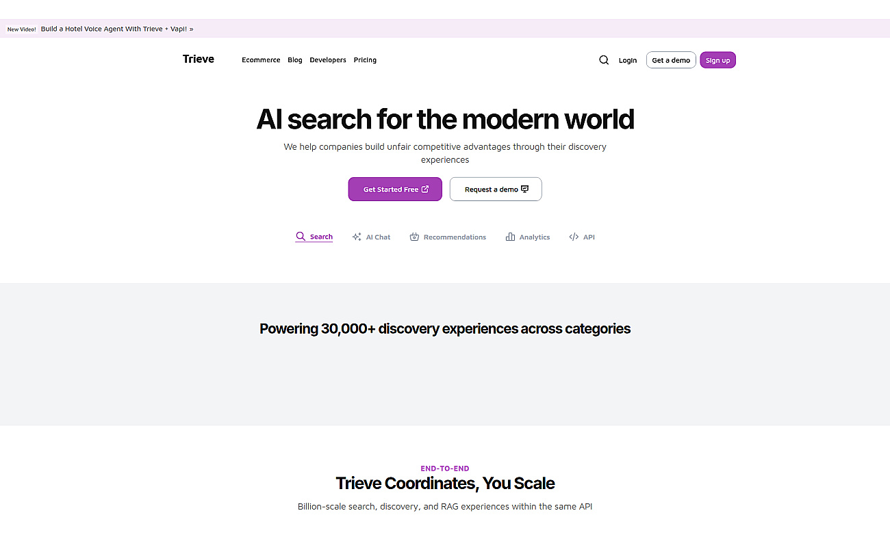 Trieve screenshot