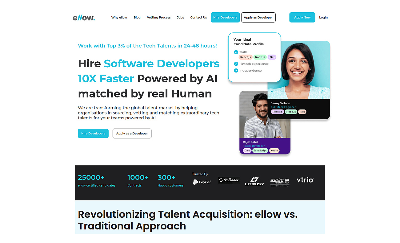 ellow talent marketplaces screenshot