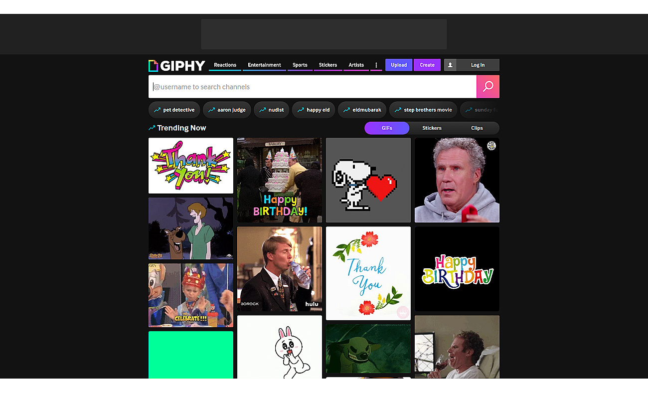 Giphy screenshot