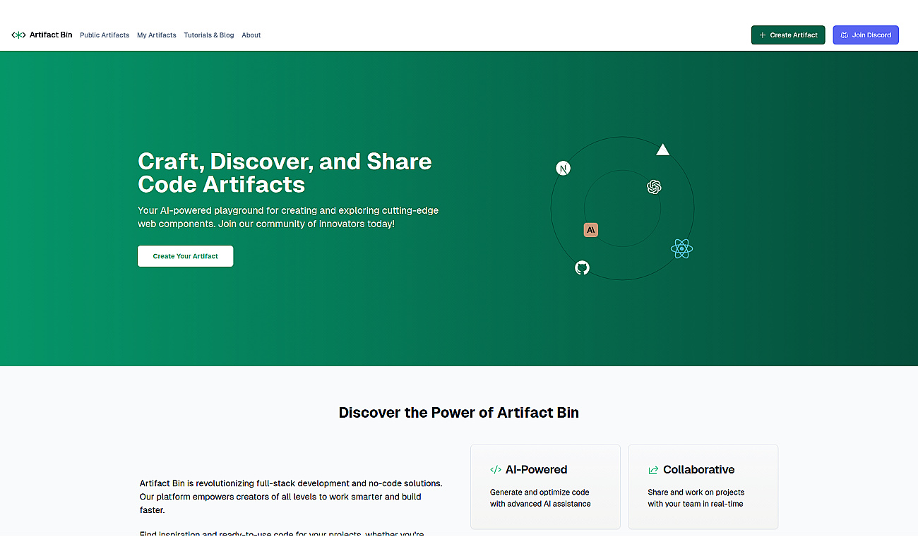 Artifact Bin screenshot