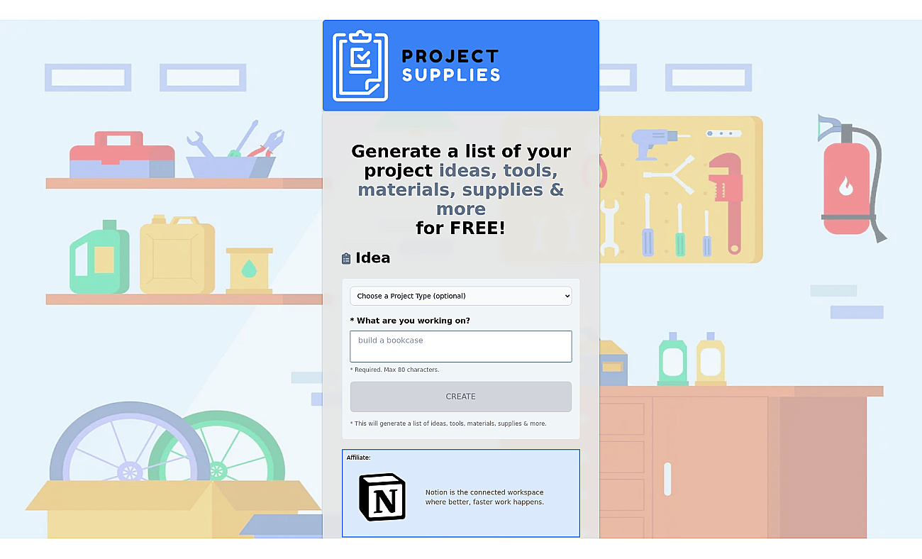 Project.Supplies screenshot