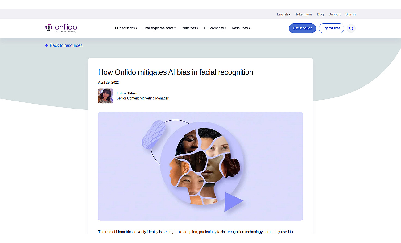 Onfido AI screenshot