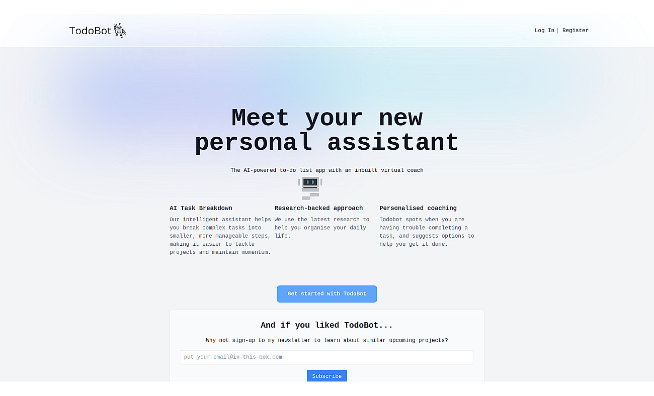 TodoBot screenshot