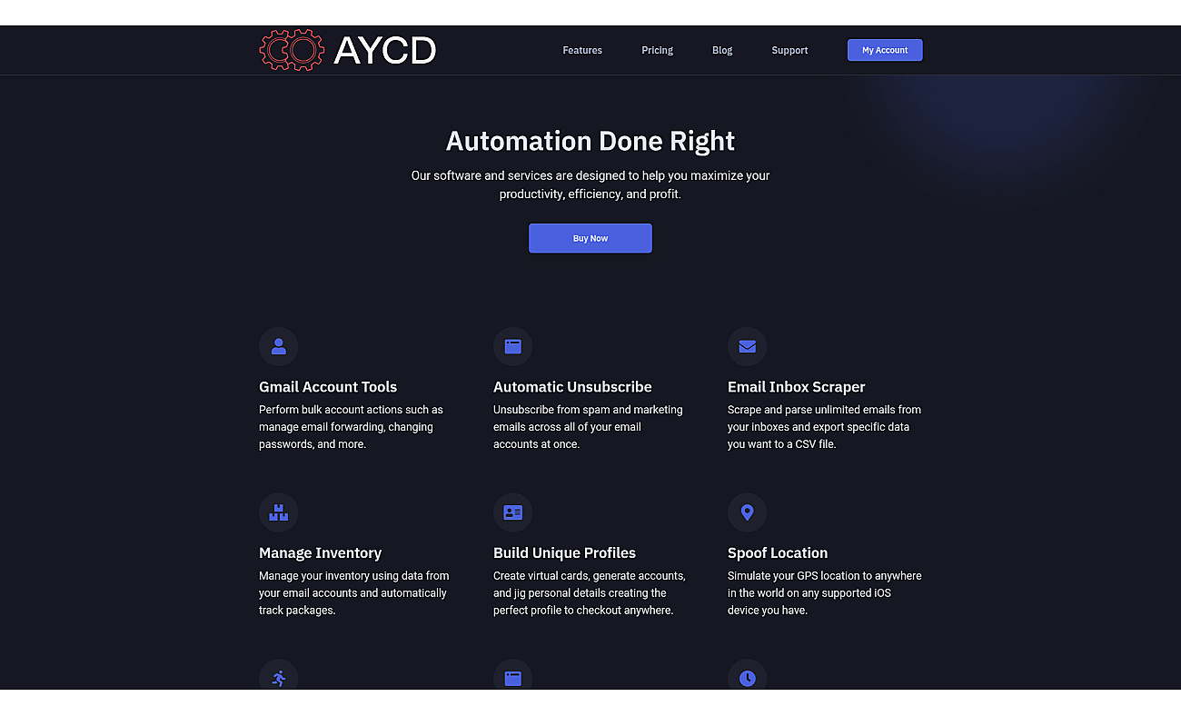 AYCD screenshot