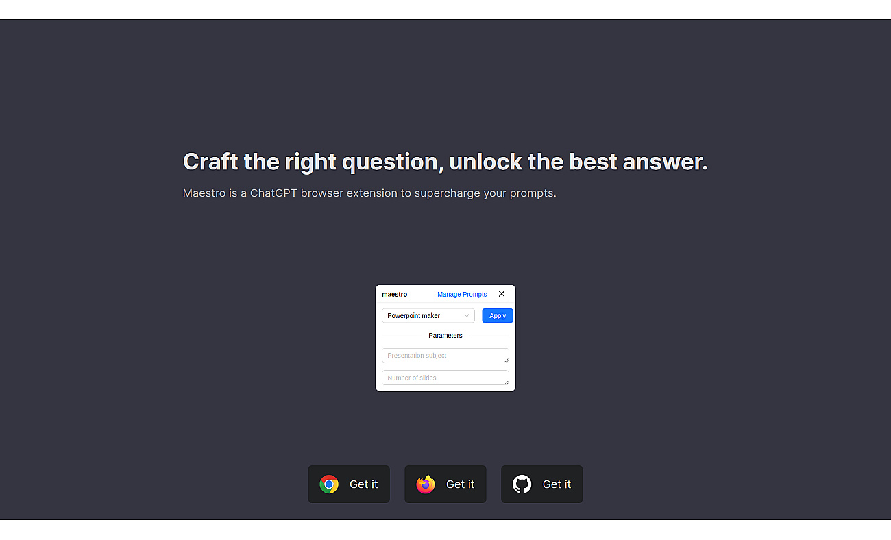 Maestro screenshot