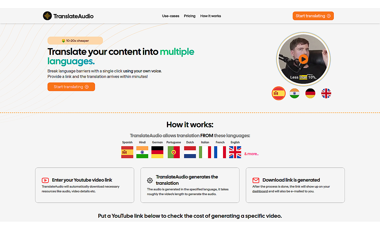 TranslateAudio screenshot