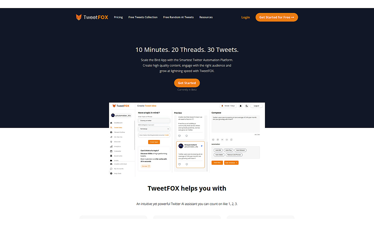 Tweetfox screenshot