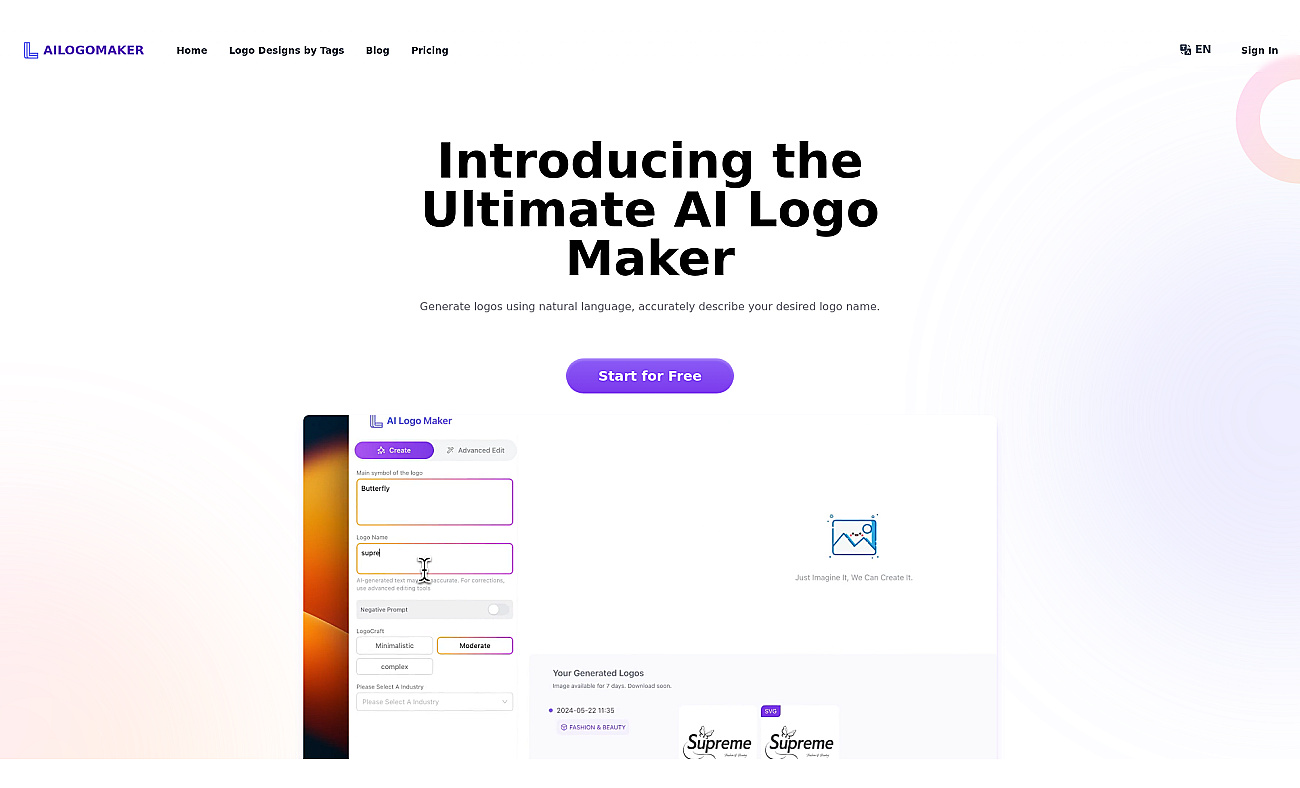 AILogoMaker screenshot