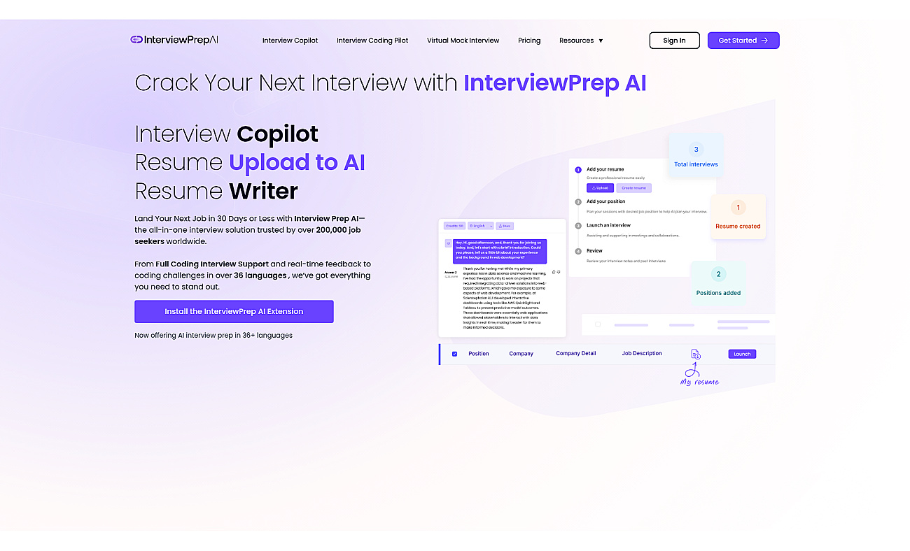 Interviewprep AI screenshot