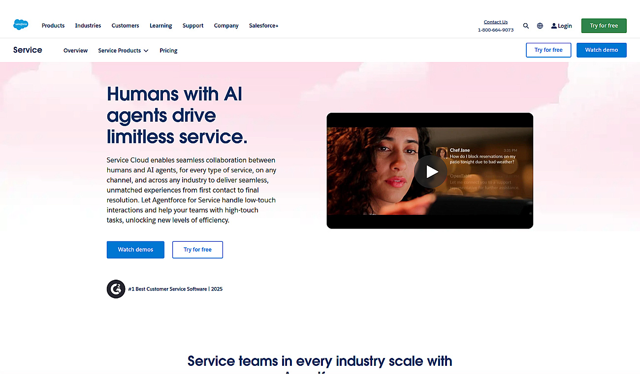 Salesforce Service Cloud screenshot