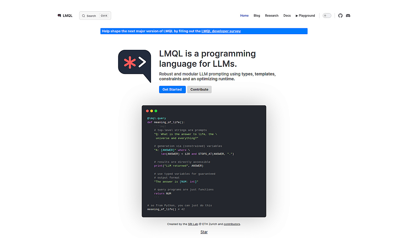 LMQL screenshot