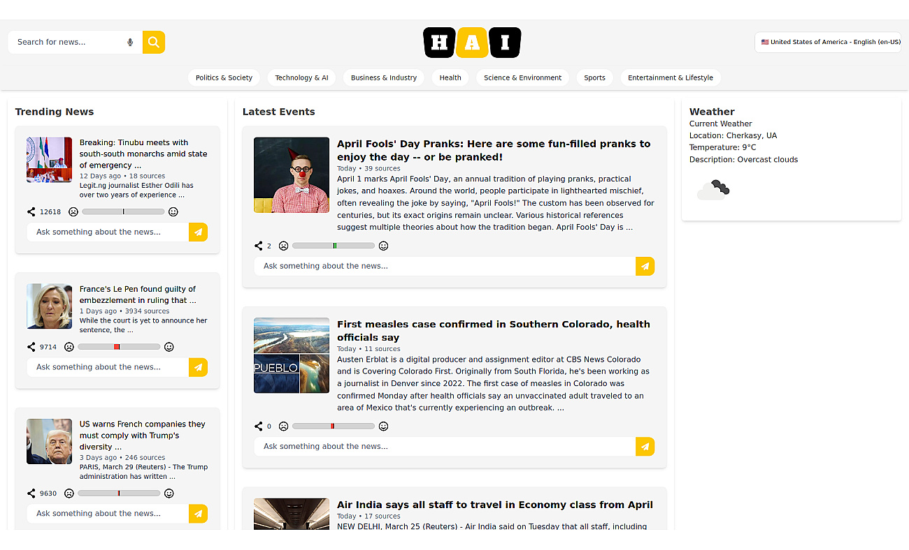 Hai News screenshot