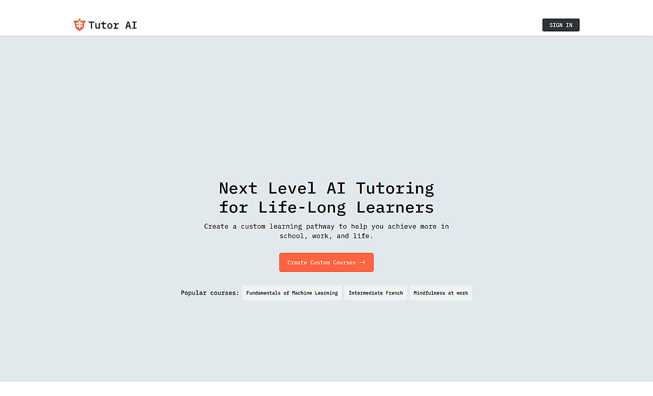 TutorAI screenshot