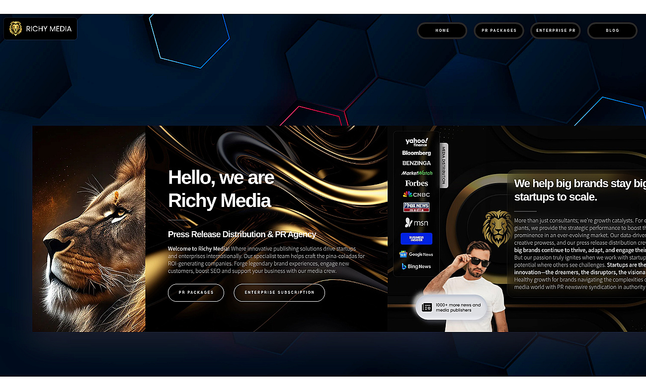 Richy Media – Press Release Distribution screenshot