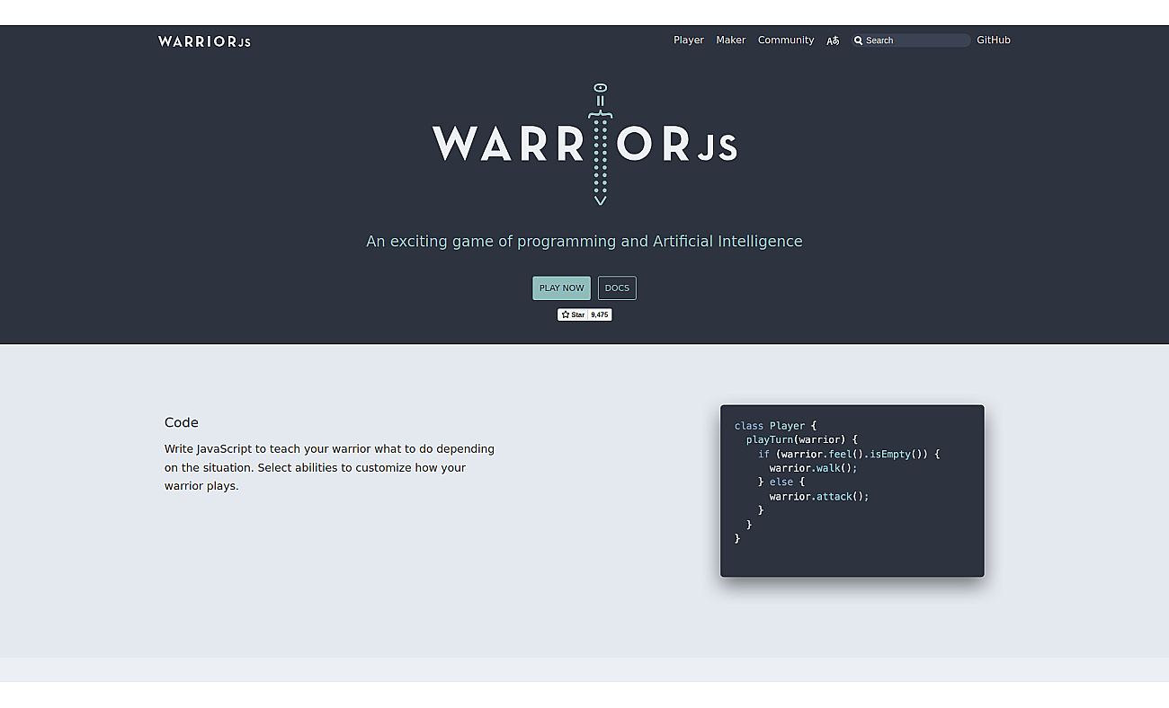WarriorJS screenshot