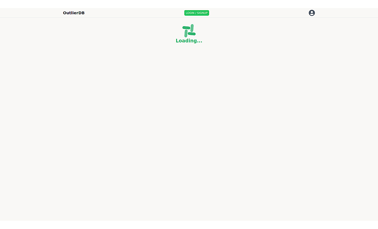 Outlier Database screenshot