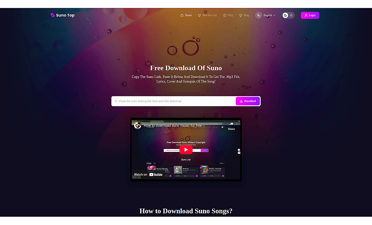 Suno-top screenshot