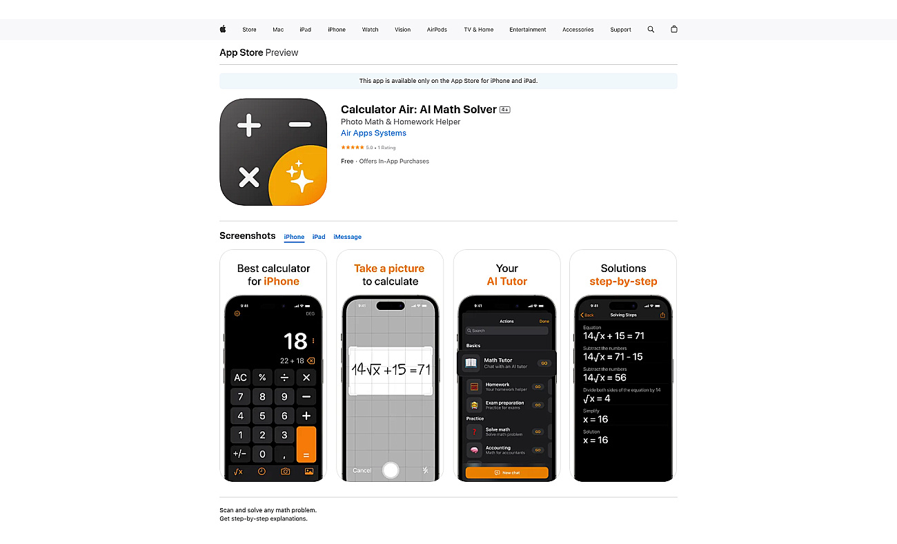 Calculator Air screenshot