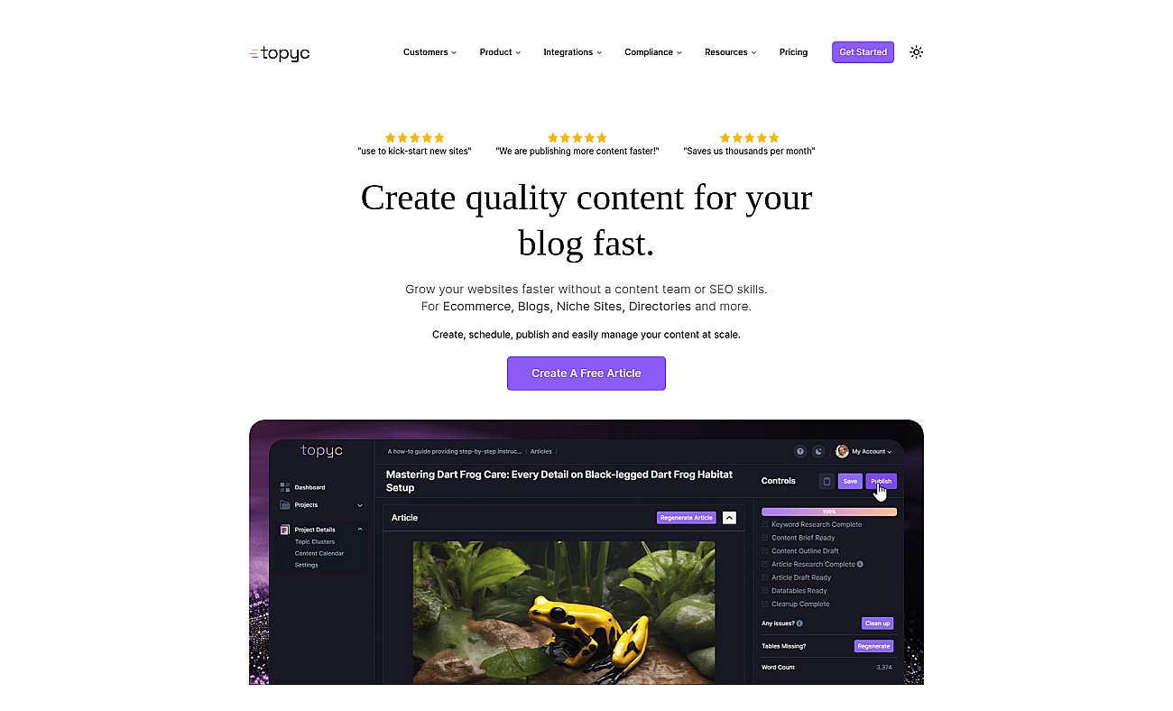 Topyc screenshot