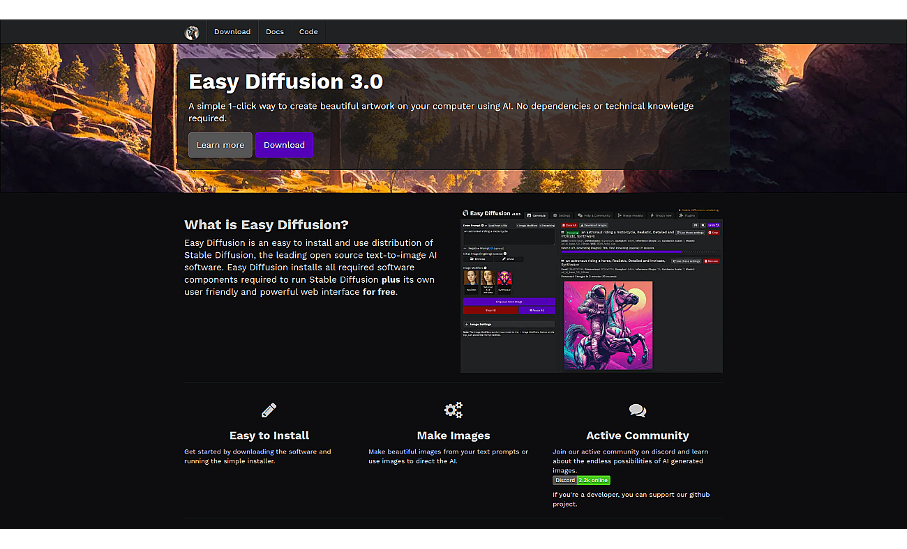 Easy Diffusion screenshot