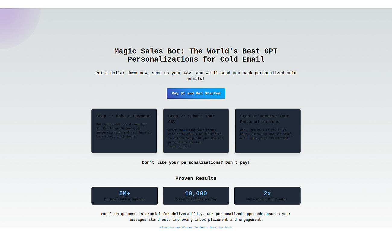 Magic Sales Bot screenshot