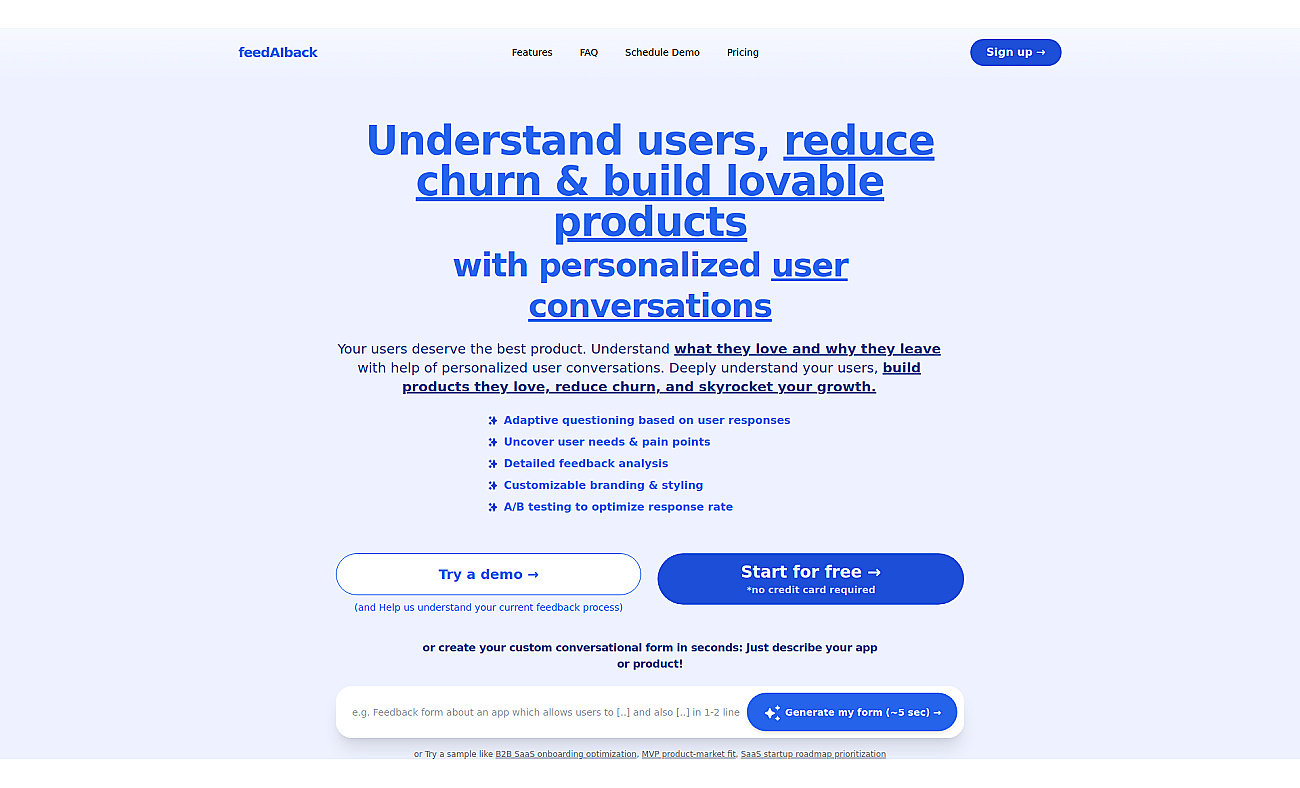 FeedAIback screenshot