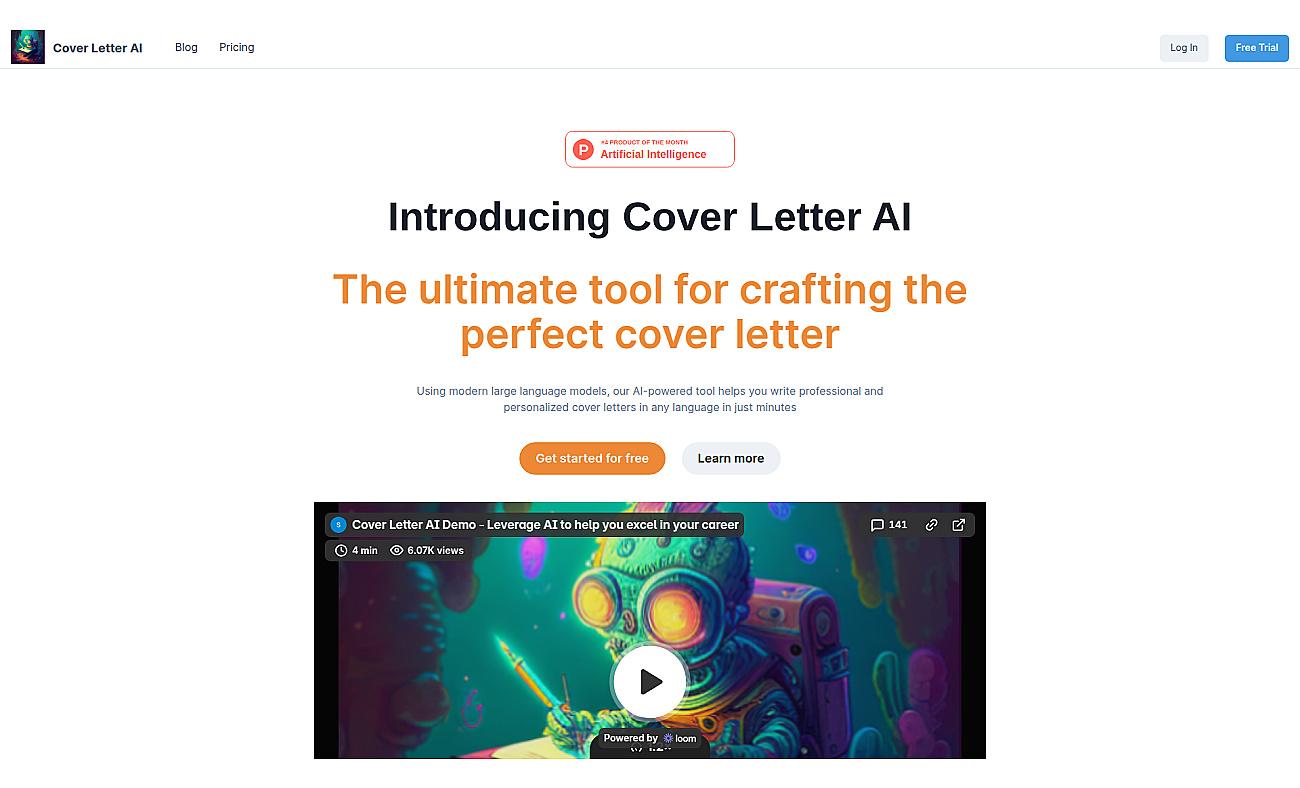 Cover Letter AI screenshot