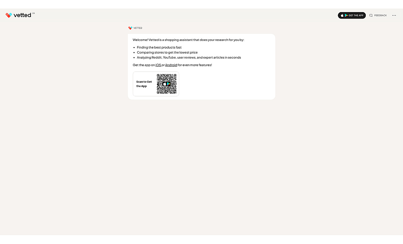 VettedAI screenshot