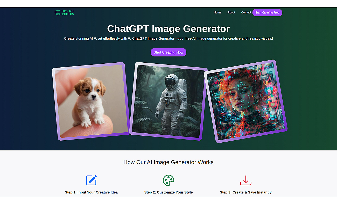 Chat-gpt.photos screenshot