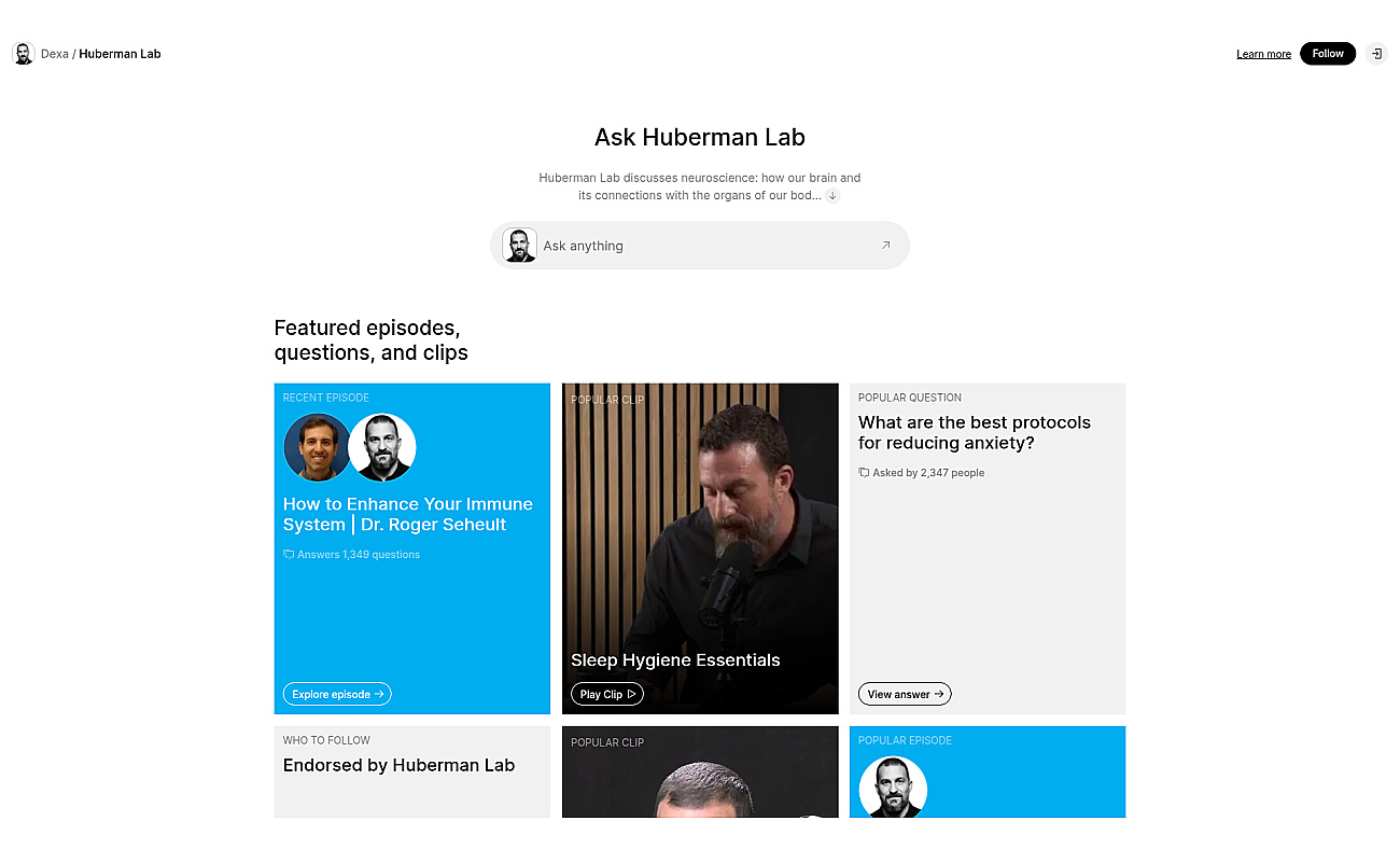 Huberman AI screenshot