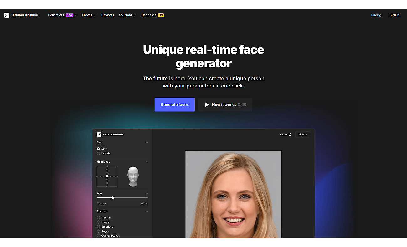 Face-generator screenshot