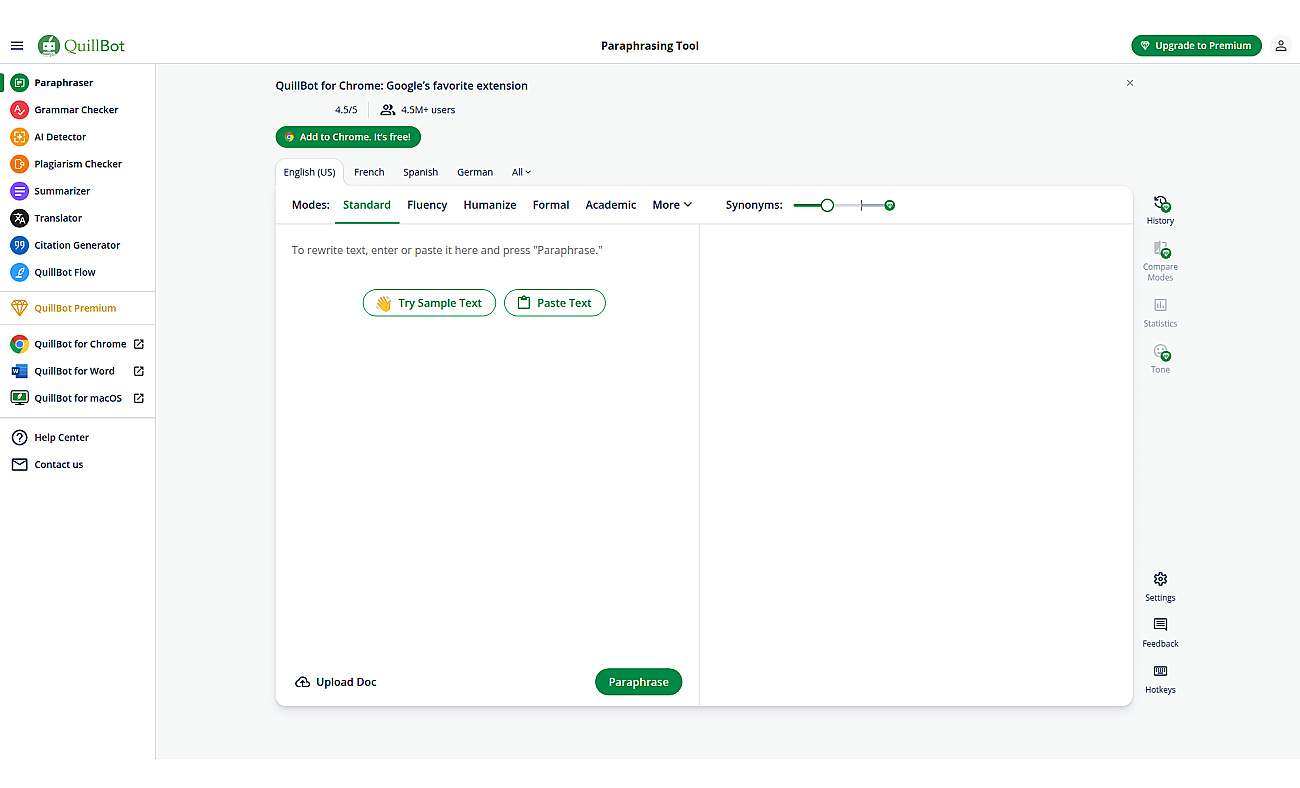 QuillBot AI screenshot