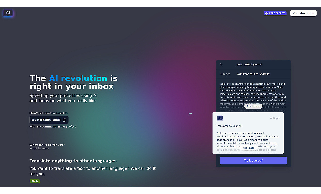 AIby.email screenshot