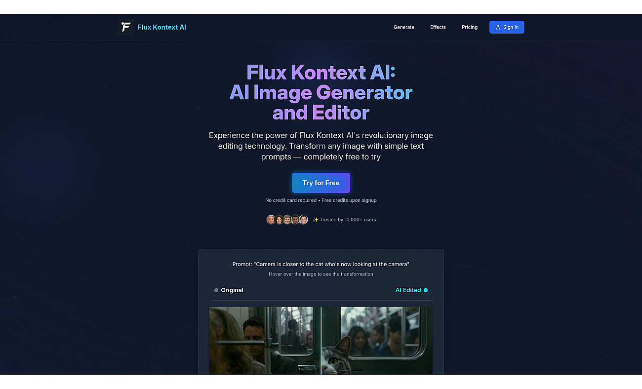 Flux Kontext AI screenshot