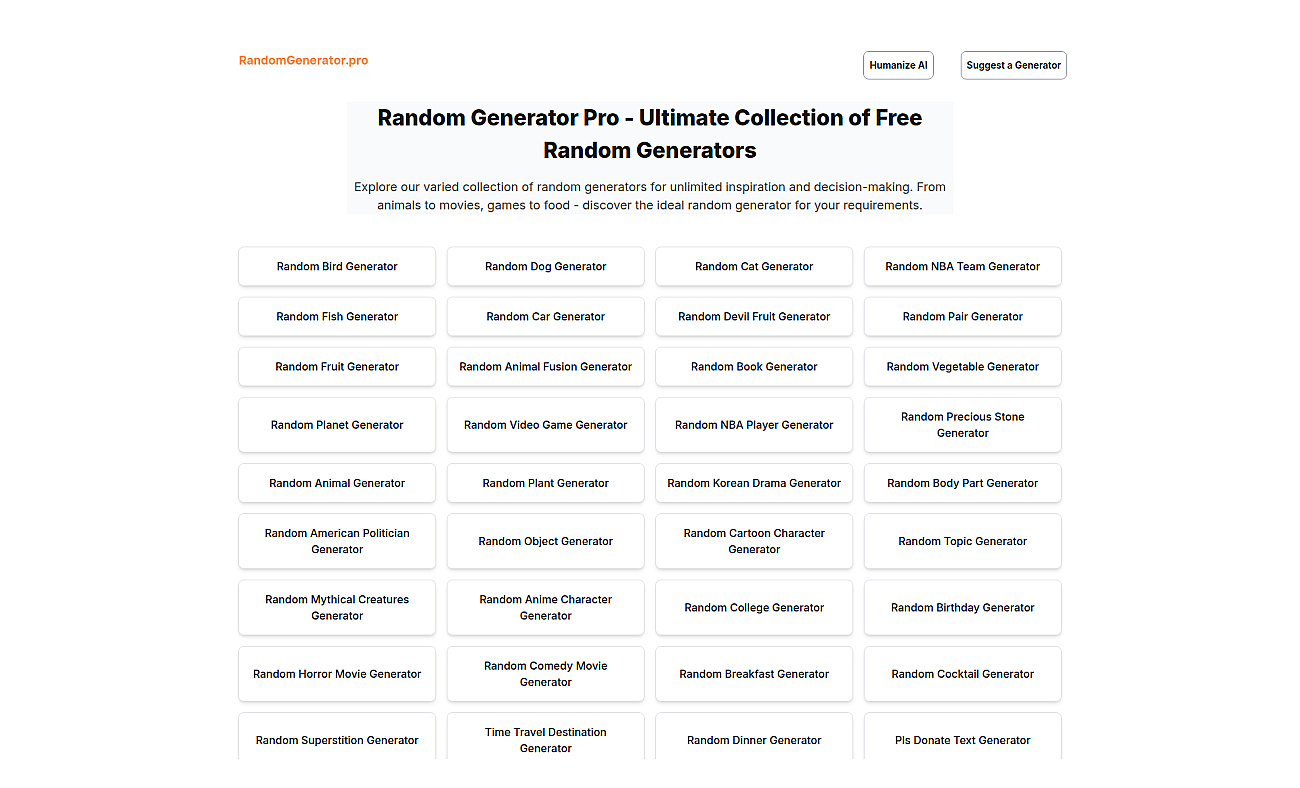 Random Generator screenshot