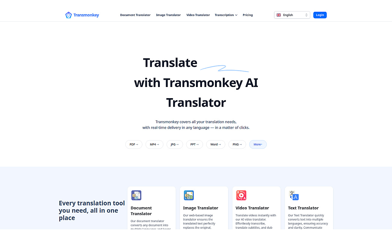 Transmonkey screenshot