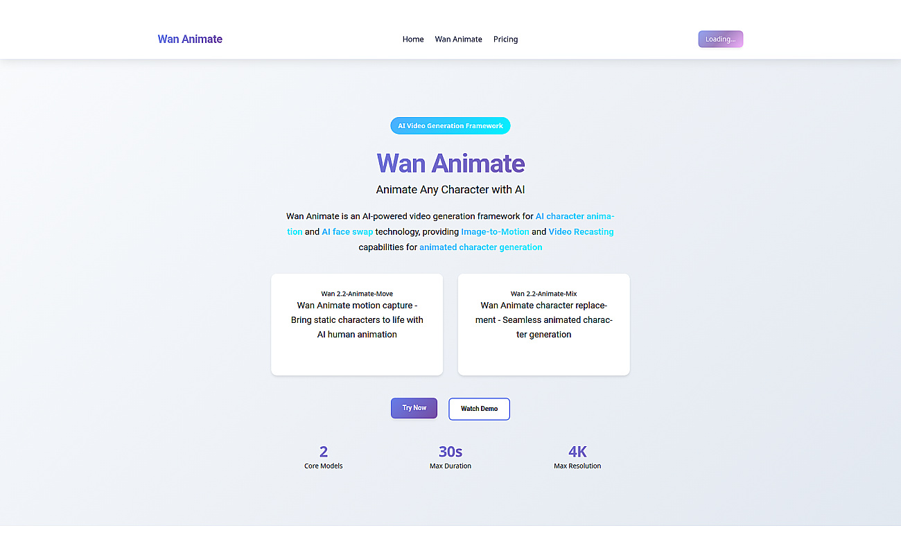 Wan Animate screenshot