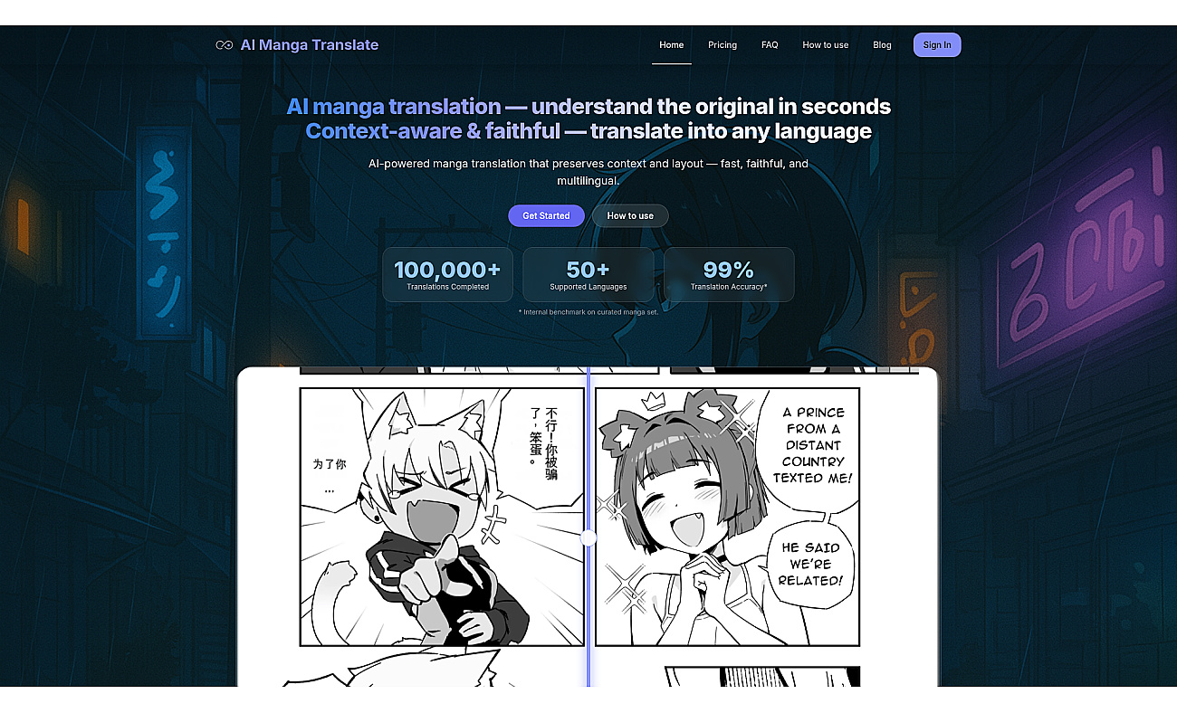AI Manga Translation