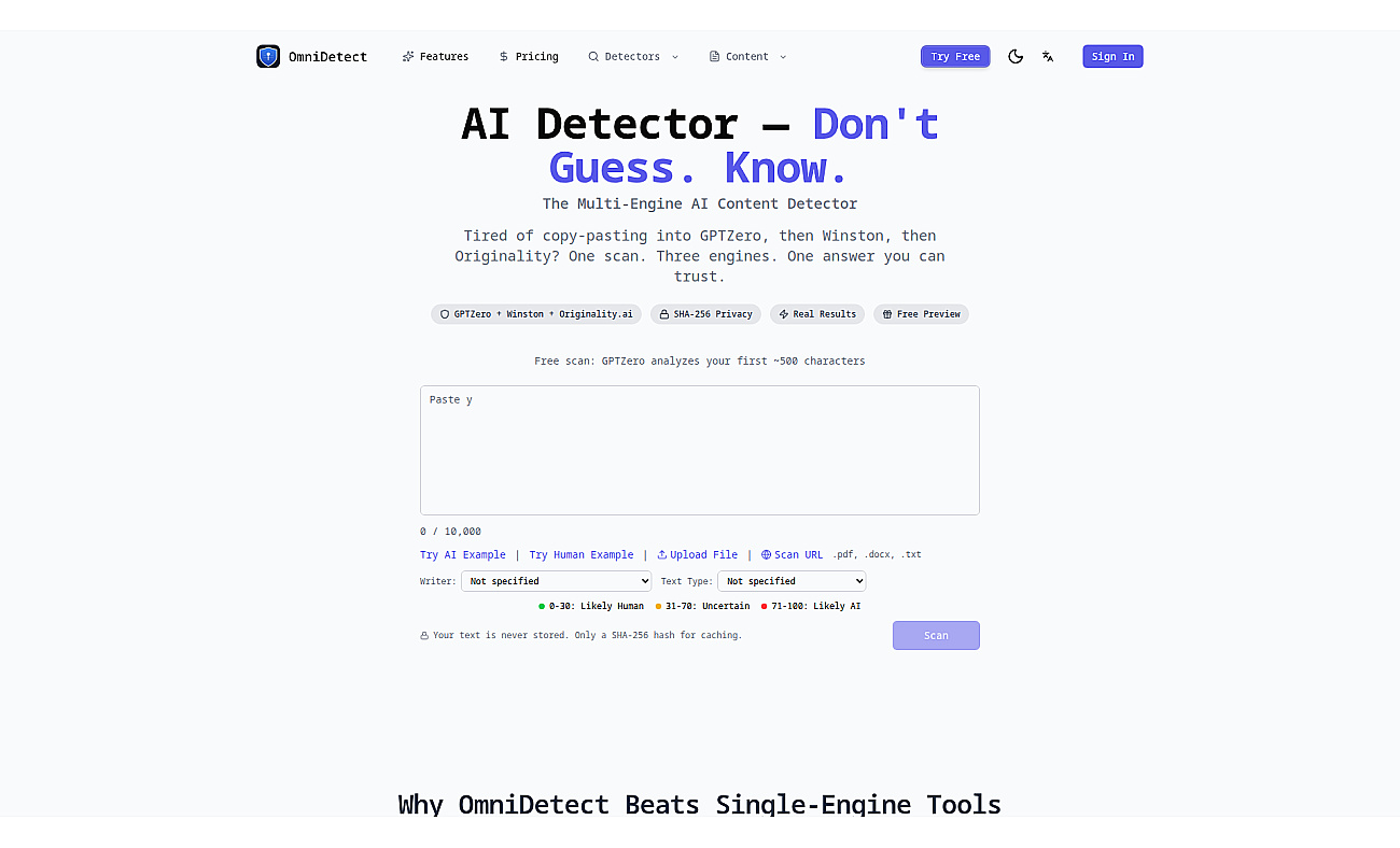 OmniDetect screenshot